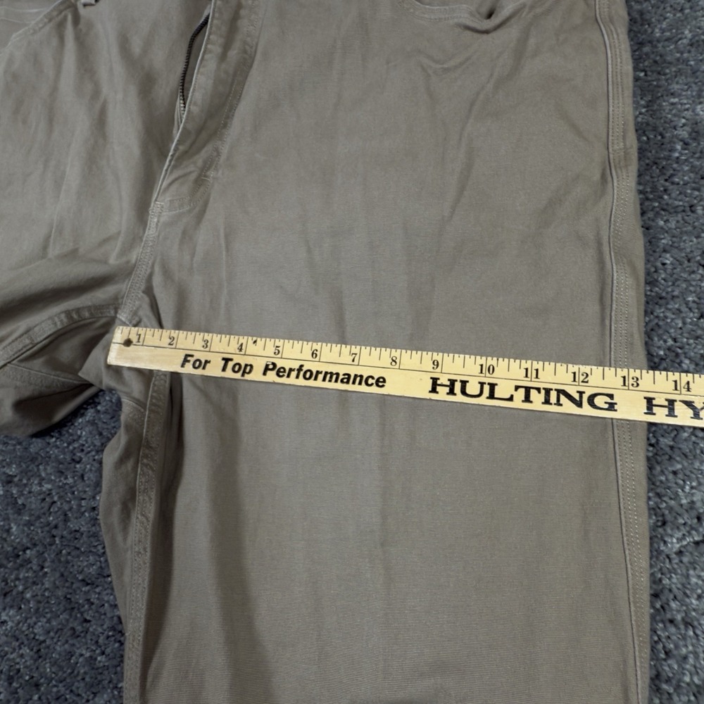 Duluth Trading Co Pants Mens 45x31 Flex Fire Hose Relaxed Fit Work Tan - Picture 9 of 10